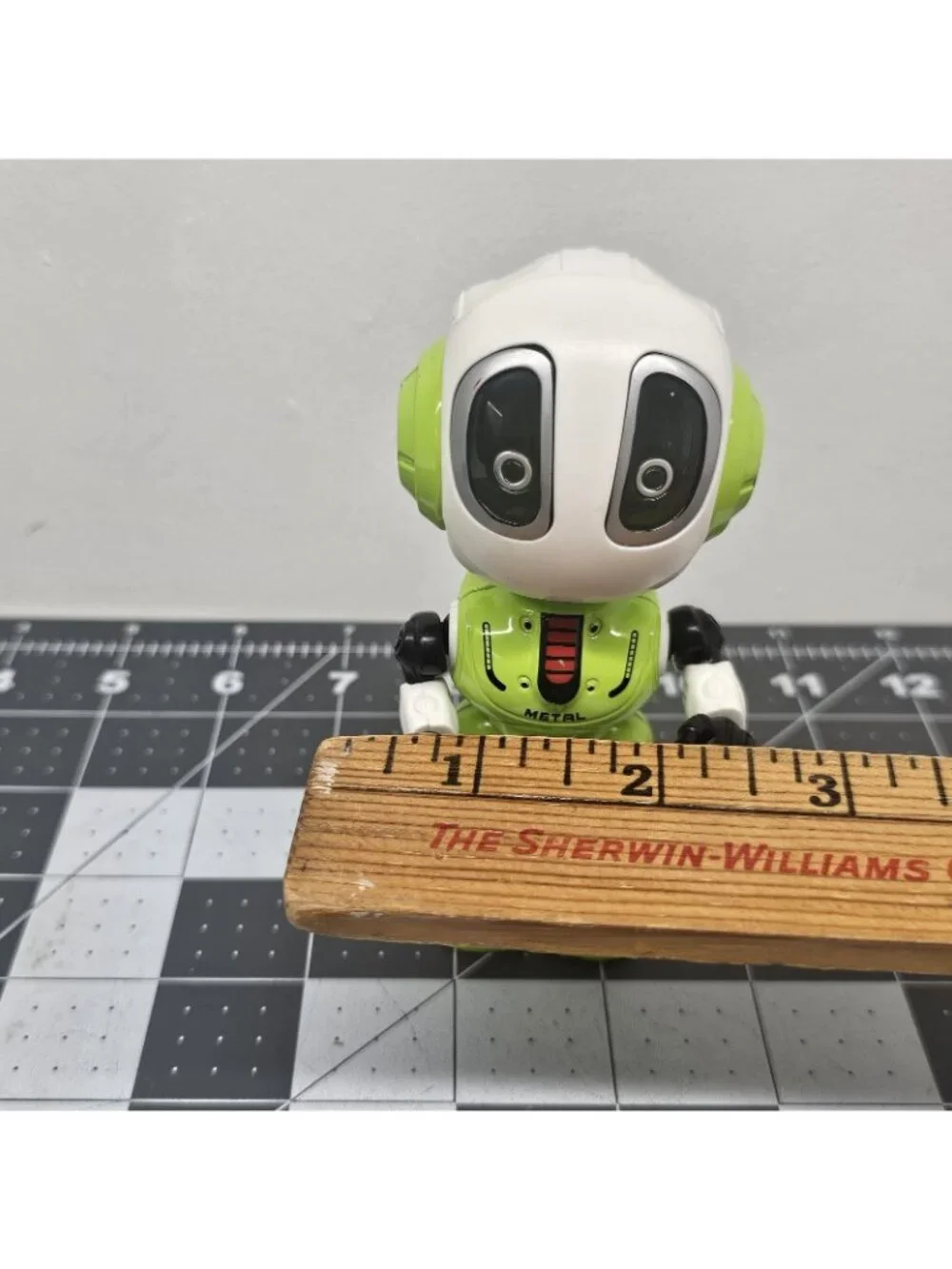 Vintage Metal Robot Toy Interactive Talking Green Robot Kids Collector Works!
